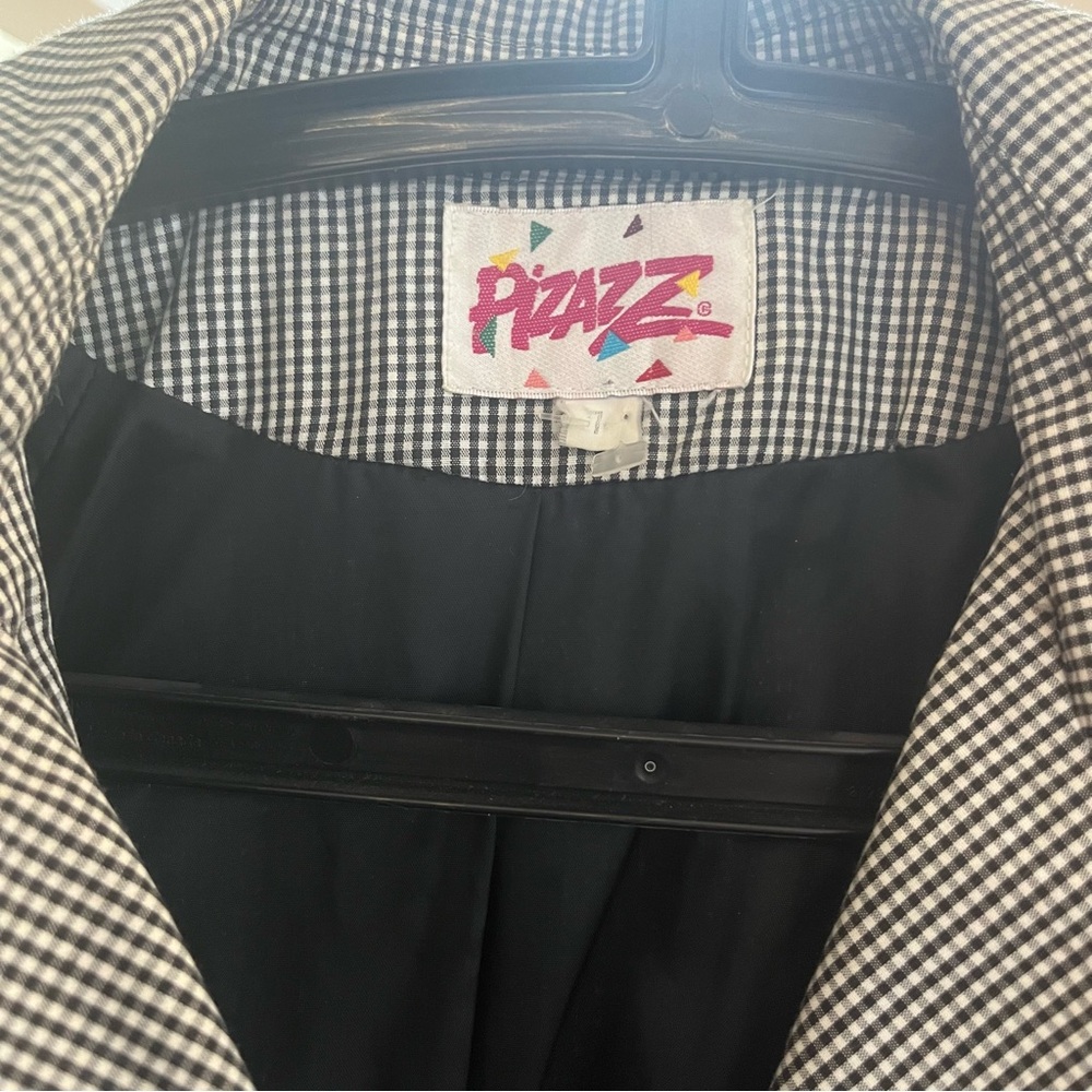 Vintage Gingham Thin Trench Coat - Picture 6 of 7